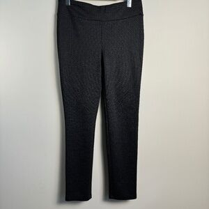 Studio Point Women's Black Allover Dot Pattern‎ Legging Dress Pants Size Medium